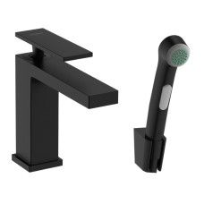 Hansgrohe TECTURIS S змішувач для умивальника 110, одноважільний, з гігієнічною лійкою, колір чорний матовий, (73210670)