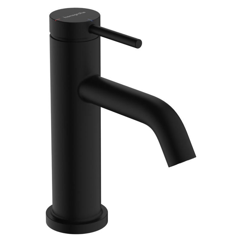 Hansgrohe TECTURIS S смеситель для умывальника 80, однорычажный, CoolStart, pop-up, цвет черный матовый, (73302670)