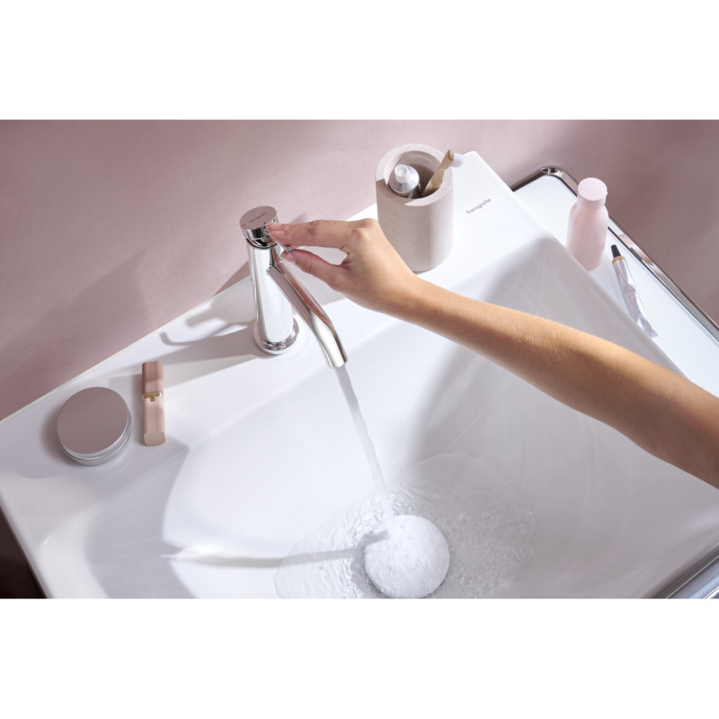 Hansgrohe TECTURIS S смеситель для умывальника 110, однорычажный, push-open, цвет хром, (73310000)