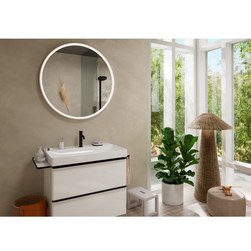 Hansgrohe TECTURIS S смеситель для умывальника 110, однорычажный, push-open, цвет черный матовый, (73310670)
