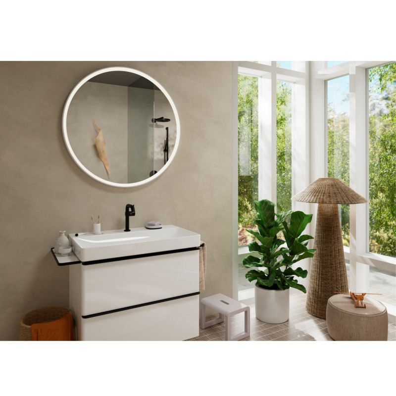 Hansgrohe TECTURIS S смеситель для умывальника 150, однорычажный,CoolStart,EcoSmart+ , push-open, цвет черный матовый, (73340670)