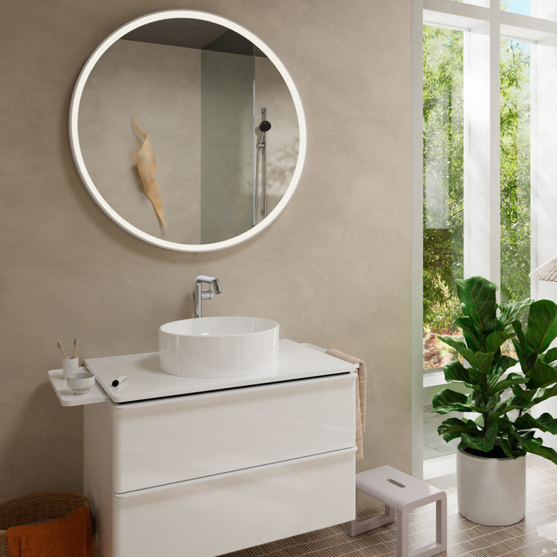 Hansgrohe TECTURIS S смеситель для умывальника 240, однорычажный,CoolStart, push-open, цвет хром, (73370000)