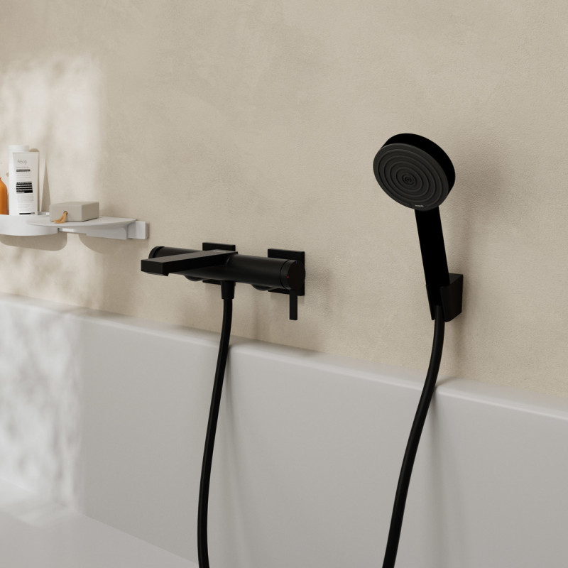 Hansgrohe TECTURIS E смеситель для ванны, однорычажный, цвет черный матовый, (73420670)