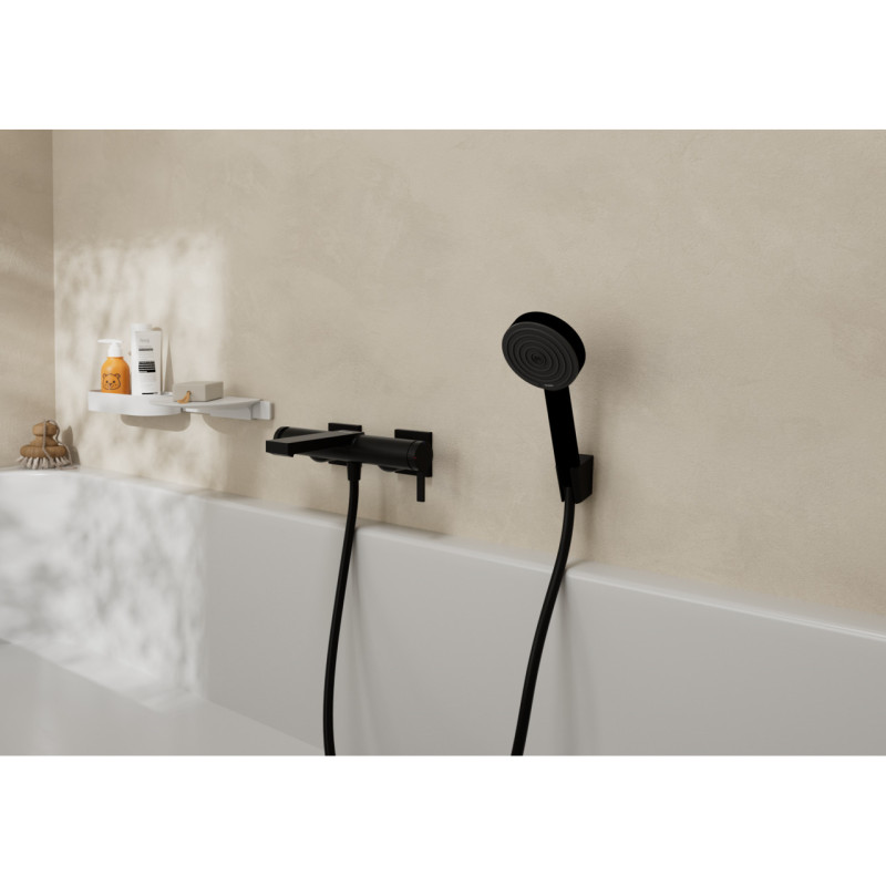 Hansgrohe TECTURIS E смеситель для ванны, однорычажный, цвет черный матовый, (73420670)