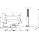 Hansgrohe TECTURIS S змішувач для ванни, врізнийна 3отв, колір чорний матовий, (73447670)