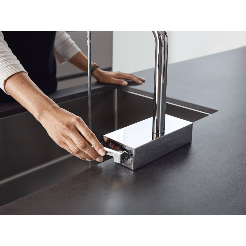 Hansgrohe Змішувач для кухні Aguno Select M81 з висувним виливом (73830000)