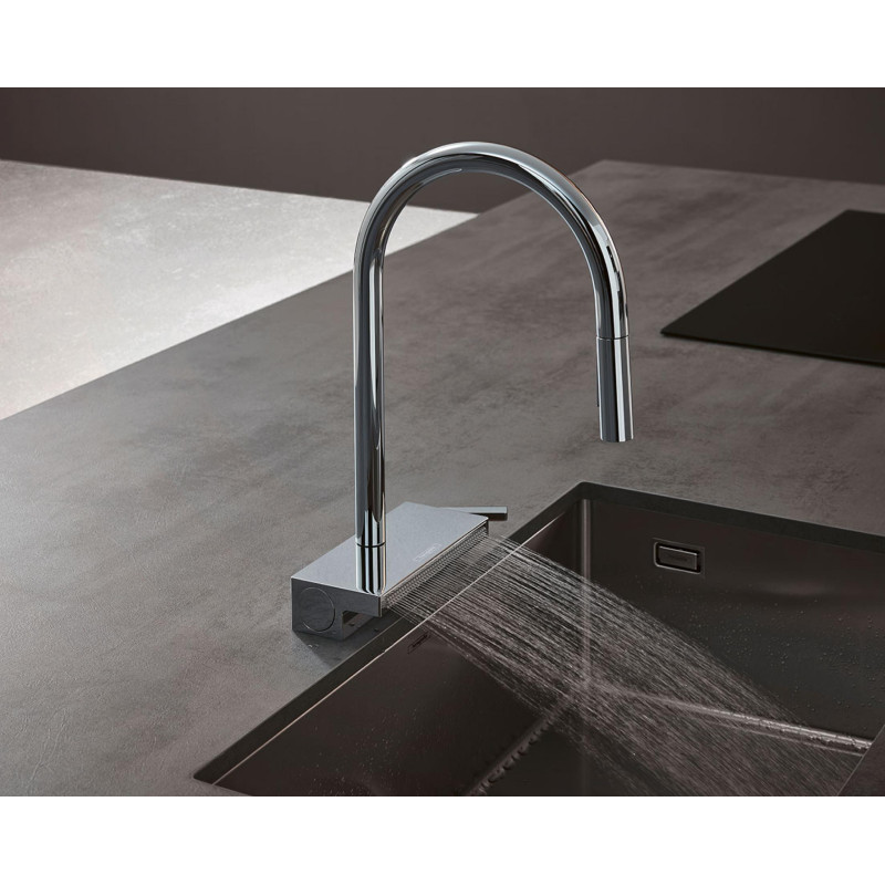 Hansgrohe Змішувач для кухні Aquno Select M81 з висувним душем хром