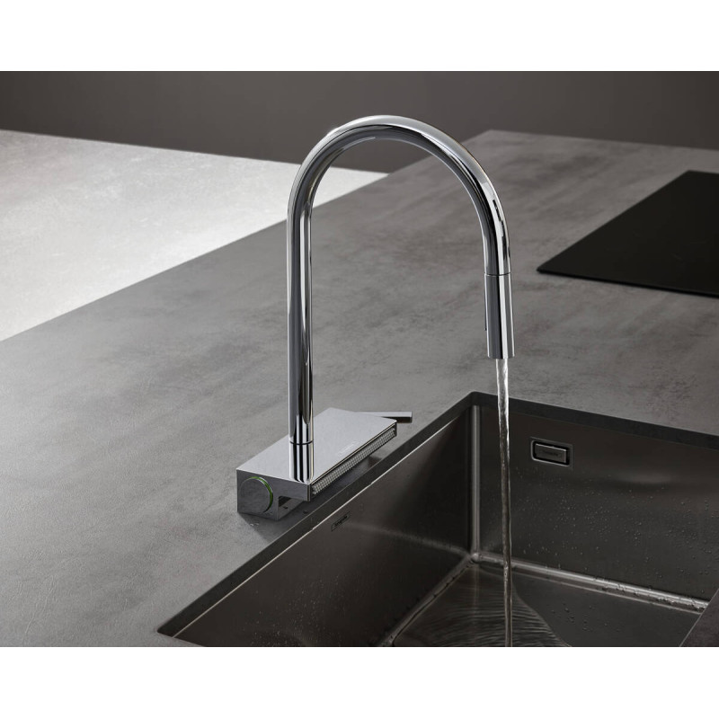 Hansgrohe Змішувач для кухні Aquno Select M81 з висувним душем хром