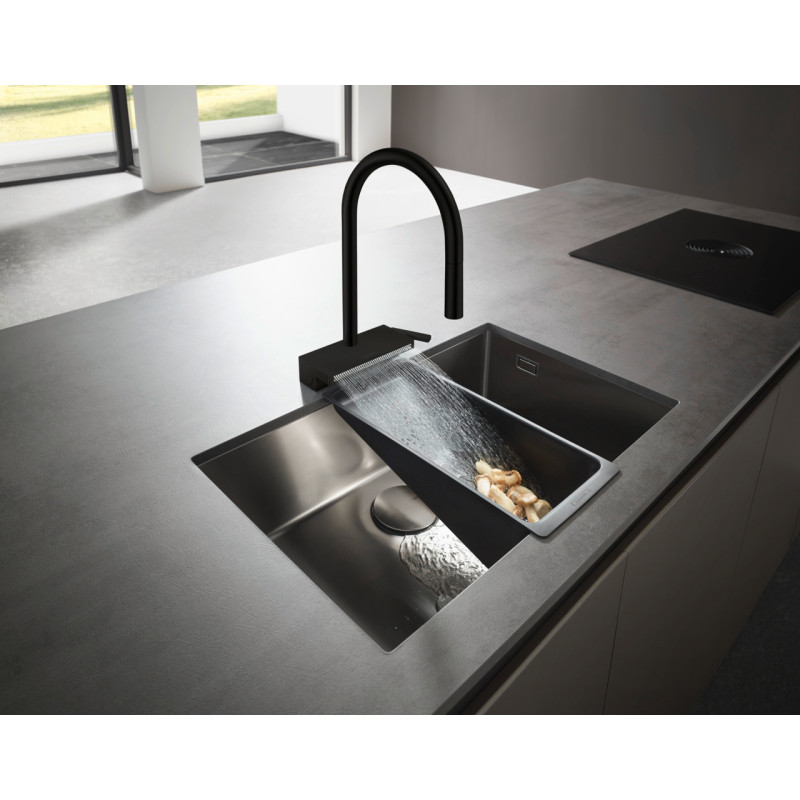 Hansgrohe Змішувач для кухні Aquno Select M81 з витяжним виливом чорний