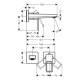 Hansgrohe Metropol Змiшувач для раковини, одноважiльний, настiнний, вилив 165мм, з рукояткою-петлею, СМ, хром, (74525000)