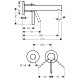 Hansgrohe ZESIS S змішувач для умивальника на 2отв, колір хром, (74750000)