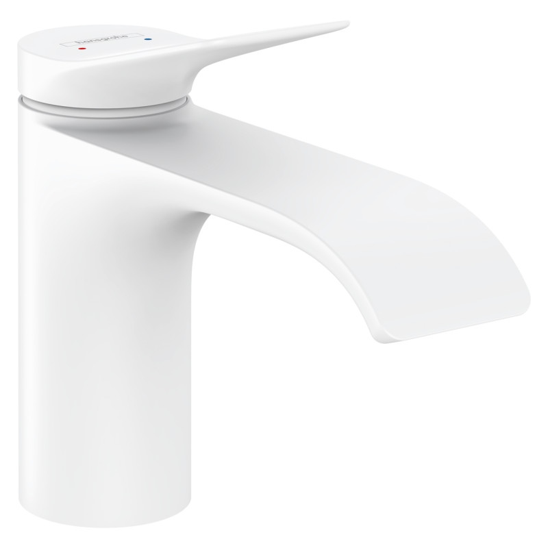 Hansgrohe VIVENIS смеситель для умывальника 80, со сливным гарнитуром pop-up, белый матовый, (75010700)