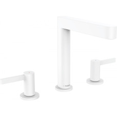 Hansgrohe FINORIS змішувач для умивальника 160, на 3 отвори,зі зливним гарнітуром push-open, білий матовий, (76034700)