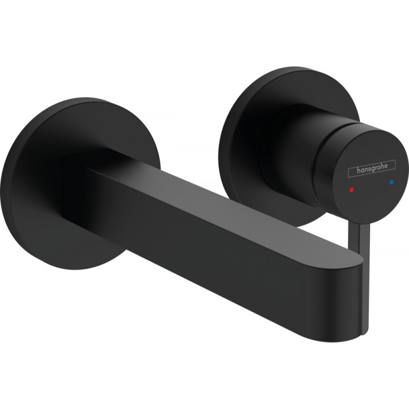 Hansgrohe FINORIS змішувач для умивальника 165, на 2 отвіра, чорний матовий, (76051670)
