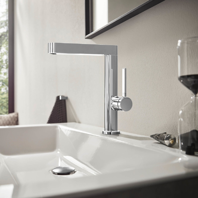 Hansgrohe Змішувач для умивальника Finoris з поворотним виливом (76060000)