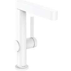 Hansgrohe FINORIS змішувач для умивальника 230, з поворотним виливом, зі зливним гарнітуром push-open, білий матовий, (76060700)
