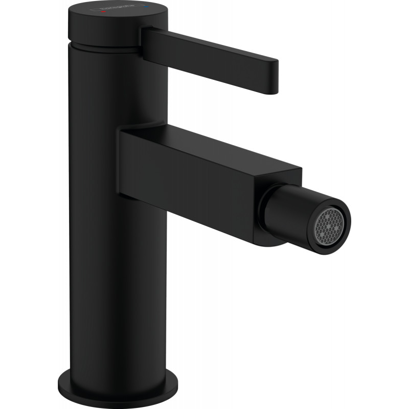 Hansgrohe Змішувач для біде Finoris зі зливним гарнітуром push-open чорний матовий
