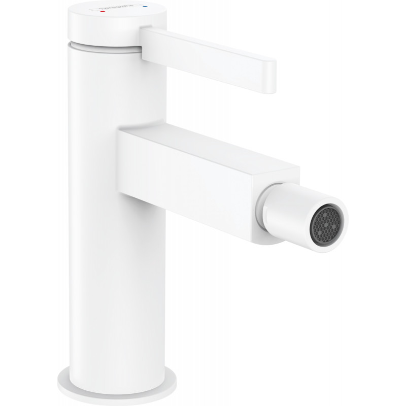 Hansgrohe FINORIS змішувач для біде, одноважільний, зі зливним гарнітуром push-open, білий матовий, (76200700)