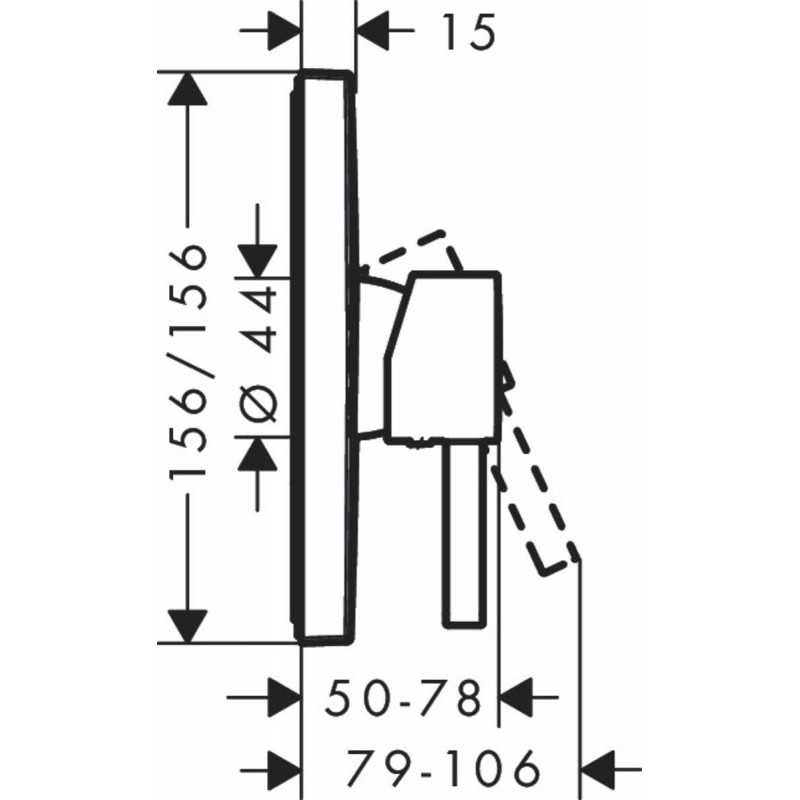 Hansgrohe FINORIS змішувач для душу ПМ, хром, (76615000)