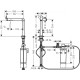 Hansgrohe AQITTURA M91 смеситель для кухни, 240, 1jet, сталь, (76804800)