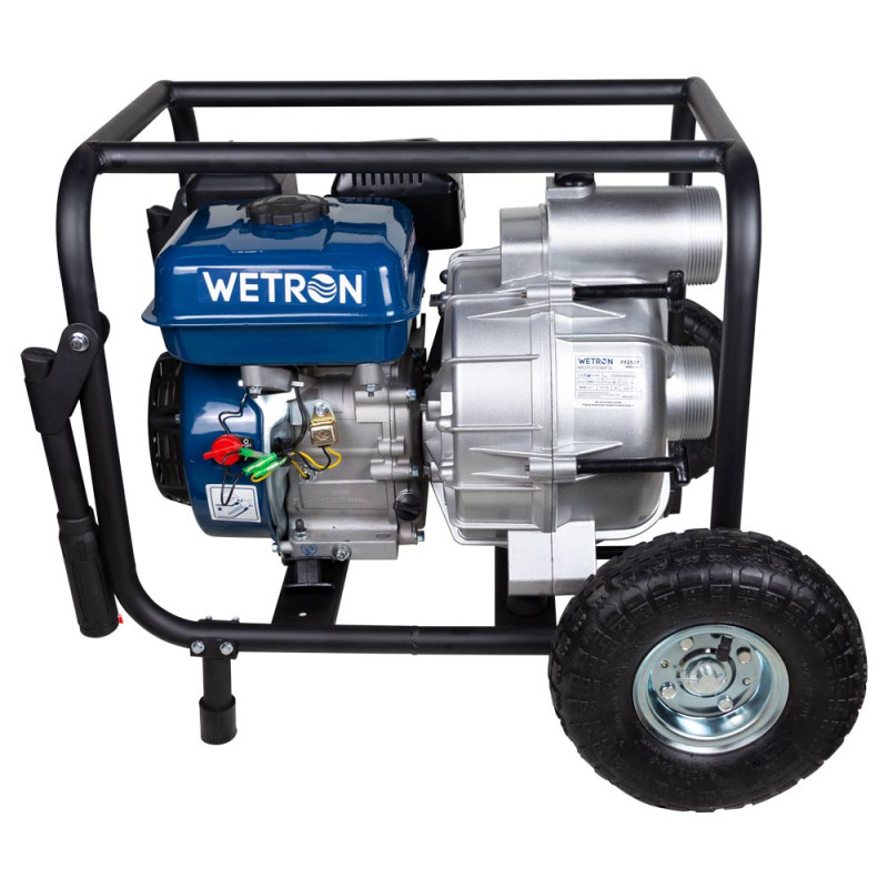 WETRON Мотопомпа 7.5 к.с. Hmax 26м Qmax 60м³/ч (4-х тактний) для брудної води WM80W (772557)