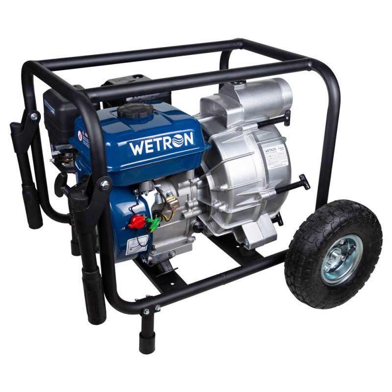WETRON Мотопомпа 7.5 к.с. Hmax 26м Qmax 60м³/ч (4-х тактний) для брудної води WM80W (772557)