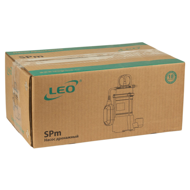 Leo Насос дренажний садовий 0.37кВт Hmax 42м Qmax 35л/хв SPm37A (773251)
