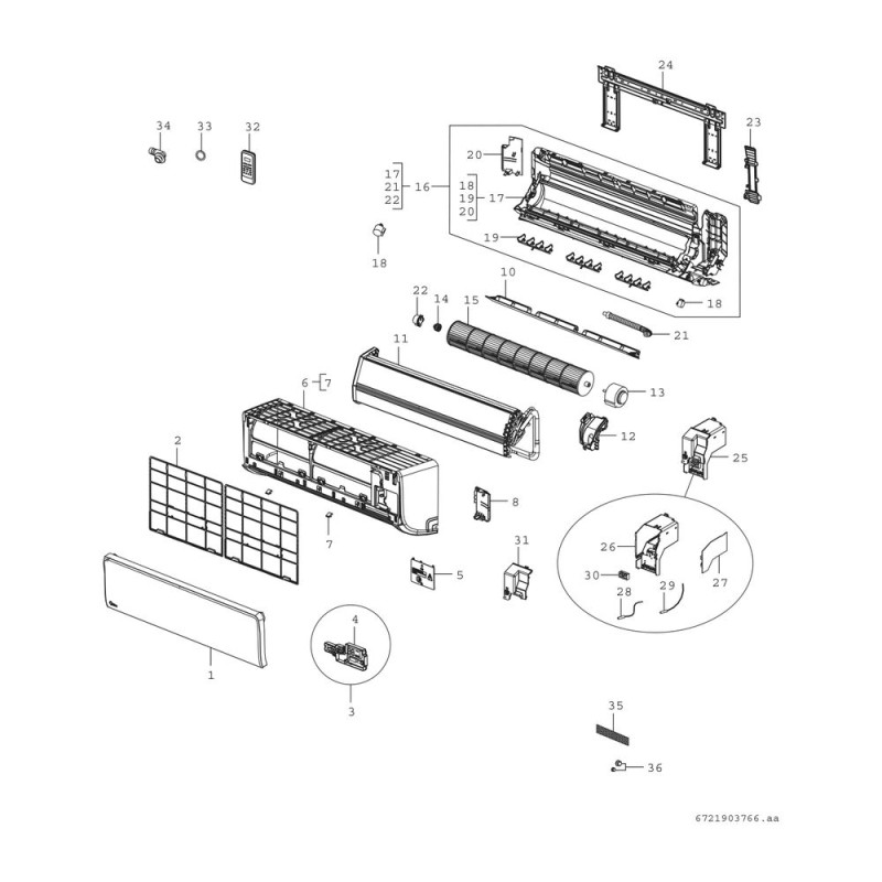 BOSCH Внутрішній блок спліт-кондиціонера CL3000iU W 70 E (7733701570)
