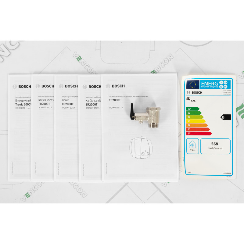 BOSCH Бойлер компакт Tronic 2000 T Mini, 10л, 1,5кВт, под мийкою B, (7736504743)