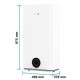 BOSCH Бойлер плаский слім Tronic 3500, 50л, 1.5кВт, ун. монтаж, електр. кер-ння, B, білий (7736507291)