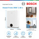 BOSCH Водонагрівач (бойлер) плаский слім Tronic 3500, 80л, 1.5кВт, ун. монтаж, електр. кер-ння, B, білий (7736507293)