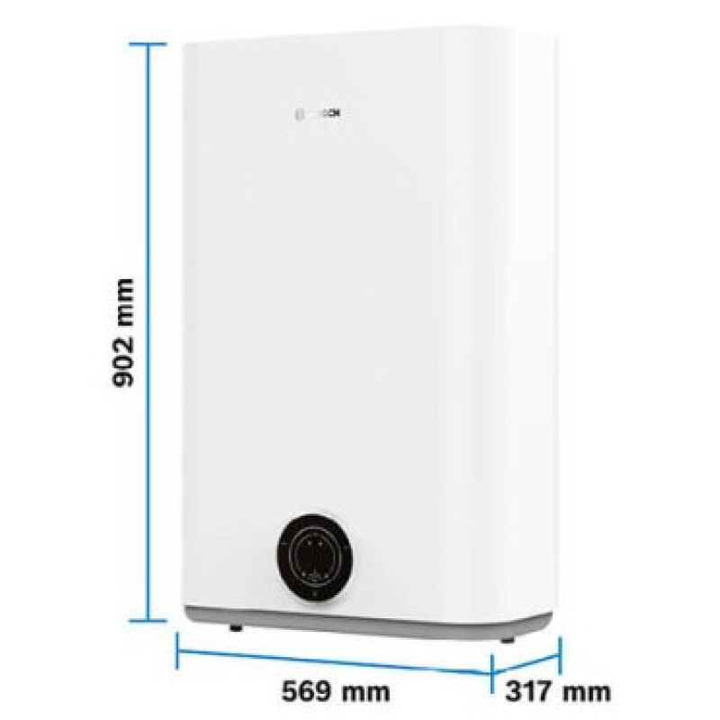 BOSCH Бойлер плаский слім Tronic 3500, 100л, 1.5кВт, ун. монтаж, електр. кер-ння, B, білий (7736507294)