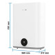 BOSCH Бойлер плаский слім Tronic 4500, 80л, 1.5кВт, ун. монтаж, електр. кер-ння, B, білий (7736507298)