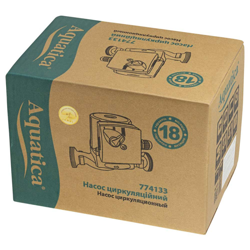 Aquatica Насос циркуляційний 100Вт Hmax 6м Qmax 75л/хв Ø1½