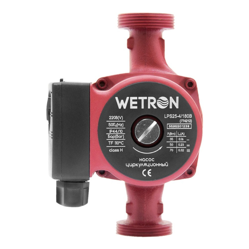 WETRON Насос циркуляційний 75Вт Hmax 4м Qmax 40л/хв Ø1½