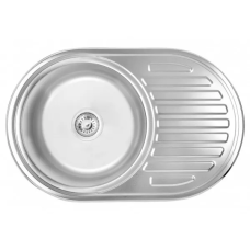 WEZER Кухонна мийка 7750(08) Satin 770x500x180 мм + сифон
