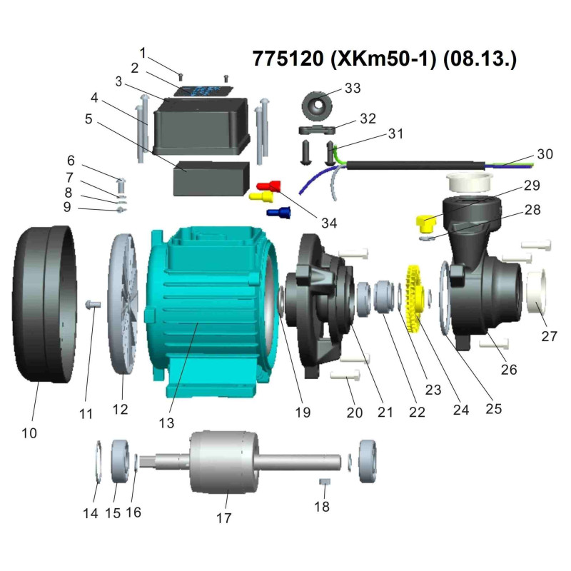 Leo Насос вихровий 0.11кВт Hmax 23м Qmax 25л/хв XKm50-1 (775120)