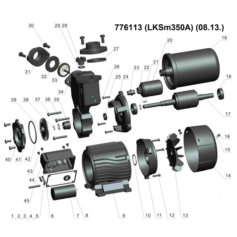 Leo Станція 0.35кВт Hmax 35м Qmax 40л/хв (вихровий насос) 1л LKSm350A (776113)