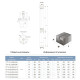 Dongyin Насос відцентровий свердловинний 0.55кВт H 61(49)м Q 80(50)л/хв Ø94мм AQUATICA () 3.5SDm3/11 (777113)