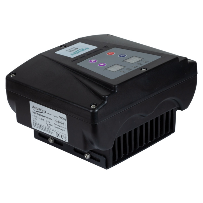 Aquatica Перетворювач частоти 1~220В × 1~220В до 1.1кВт + датчик тиску (AVF-1.1M) (779702)