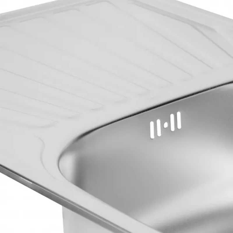 WEZER Кухонна мийка 7848(08) Satin 780x480x180 мм + сифон