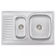 WEZER Кухонна мийка 7850(08) Satin 780x500x180 мм + сифон