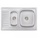WEZER Кухонна мийка 7850(08) Satin 780x500x180 мм + сифон