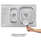 WEZER Кухонна мийка 7850(08) Satin 780x500x180 мм + сифон