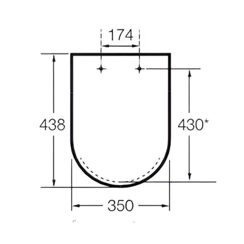 DEBBA сидіння з кришкою Slim від компакту A34D995000