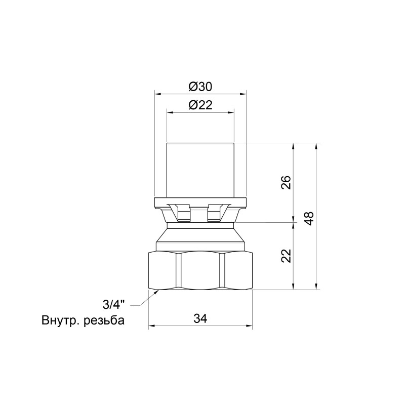 Icma Перехідник прес 20х3/4