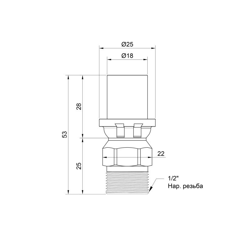 Icma Перехідник прес 16х1/2