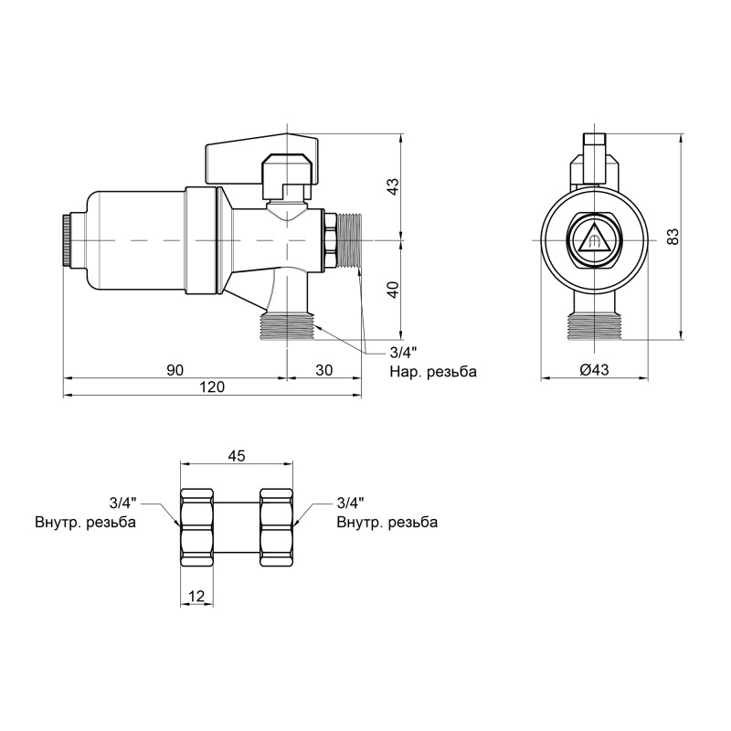 Icma Фільтр-грязеуловлювач 3/4
