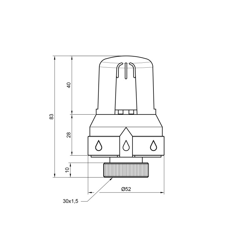 Icma Термоголовка 30х1,5 №988 (82988AC20)