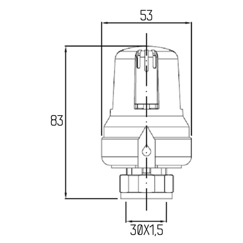 Icma Термоголовка 30х1,5 №989 (82989AC20)
